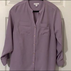 Charter Club Lavender Long Sleeve Blouse